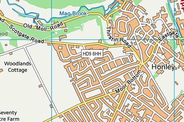 HD9 6HH map - OS VectorMap District (Ordnance Survey)