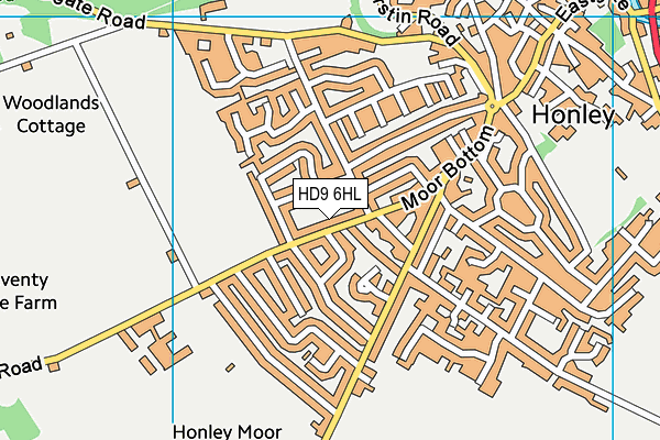 HD9 6HL map - OS VectorMap District (Ordnance Survey)