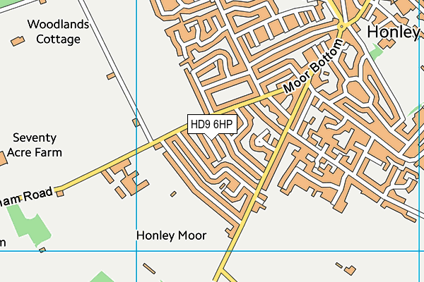 HD9 6HP map - OS VectorMap District (Ordnance Survey)