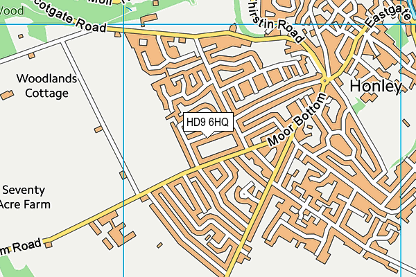 HD9 6HQ map - OS VectorMap District (Ordnance Survey)