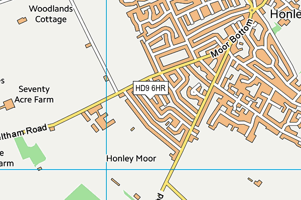 HD9 6HR map - OS VectorMap District (Ordnance Survey)