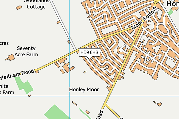 HD9 6HS map - OS VectorMap District (Ordnance Survey)