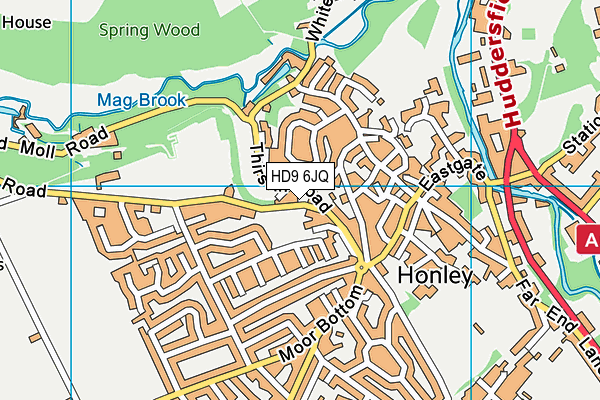 HD9 6JQ map - OS VectorMap District (Ordnance Survey)