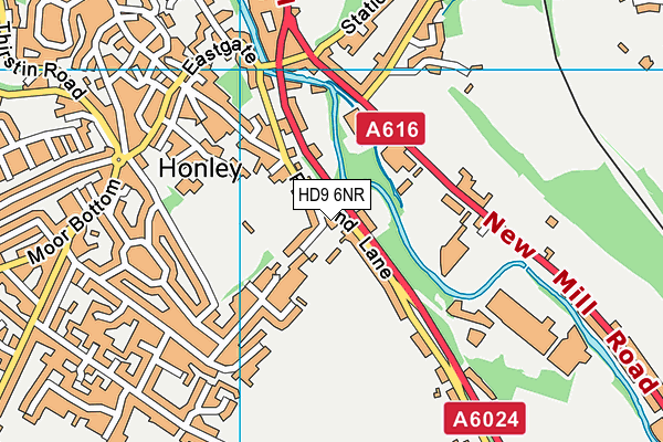 HD9 6NR map - OS VectorMap District (Ordnance Survey)