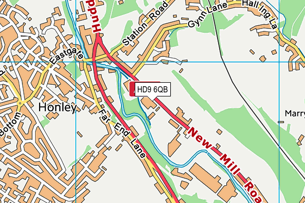 HD9 6QB map - OS VectorMap District (Ordnance Survey)