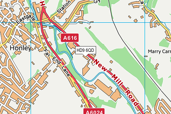 HD9 6QD map - OS VectorMap District (Ordnance Survey)