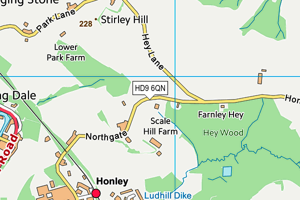 HD9 6QN map - OS VectorMap District (Ordnance Survey)