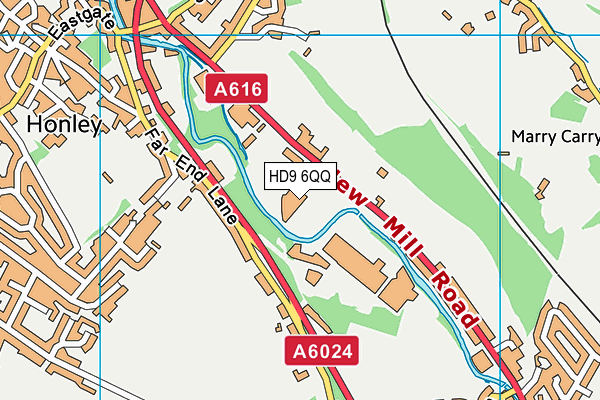 HD9 6QQ map - OS VectorMap District (Ordnance Survey)