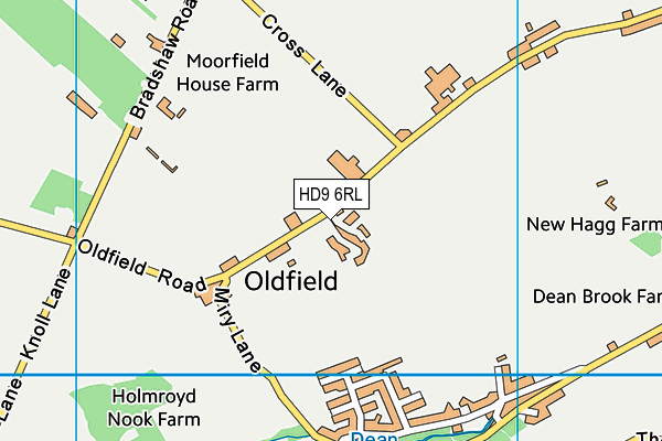 HD9 6RL map - OS VectorMap District (Ordnance Survey)