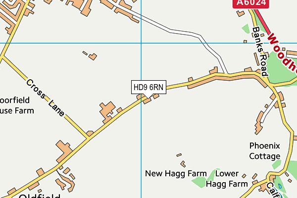 HD9 6RN map - OS VectorMap District (Ordnance Survey)