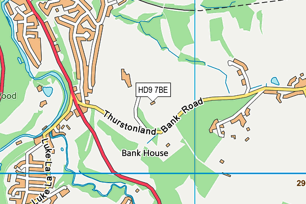 HD9 7BE map - OS VectorMap District (Ordnance Survey)