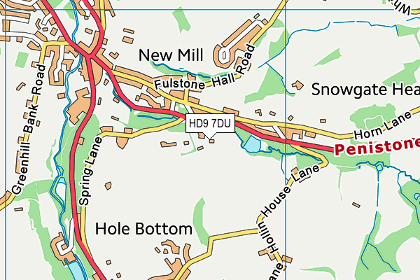 HD9 7DU map - OS VectorMap District (Ordnance Survey)