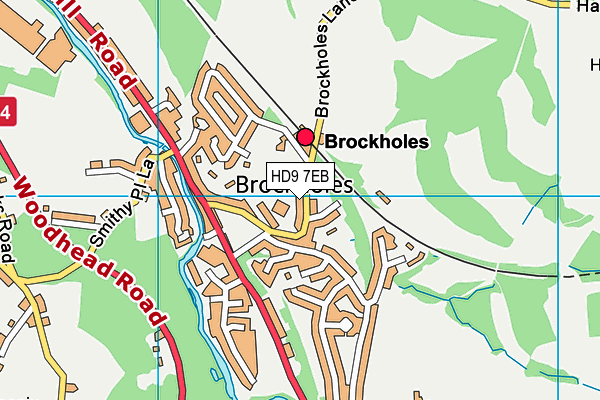 Brockholes Church of England Voluntary Controlled Junior and Infant School map (HD9 7EB) - OS VectorMap District (Ordnance Survey)