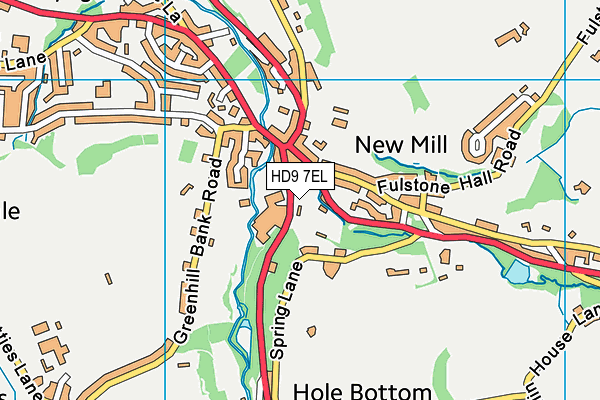 HD9 7EL map - OS VectorMap District (Ordnance Survey)