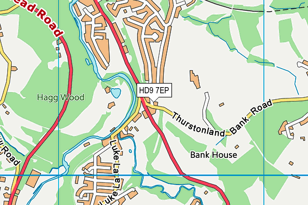 HD9 7EP map - OS VectorMap District (Ordnance Survey)