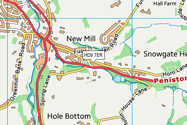 HD9 7ER map - OS VectorMap District (Ordnance Survey)