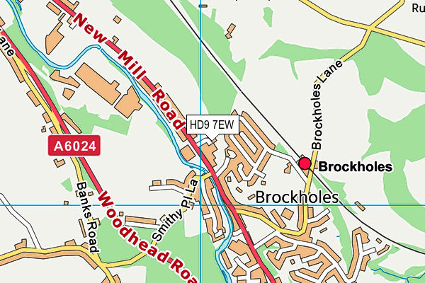 HD9 7EW map - OS VectorMap District (Ordnance Survey)