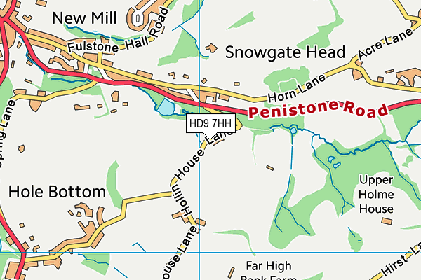 HD9 7HH map - OS VectorMap District (Ordnance Survey)