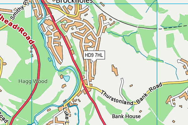 HD9 7HL map - OS VectorMap District (Ordnance Survey)