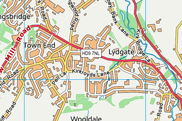 HD9 7NL map - OS VectorMap District (Ordnance Survey)