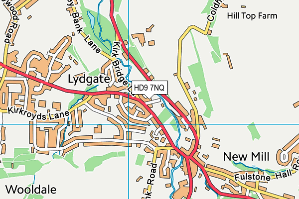 HD9 7NQ map - OS VectorMap District (Ordnance Survey)