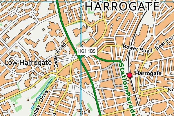 HG1 1BS map - OS VectorMap District (Ordnance Survey)