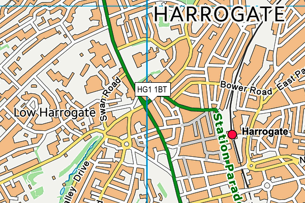 HG1 1BT map - OS VectorMap District (Ordnance Survey)