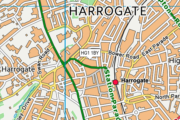 HG1 1BY map - OS VectorMap District (Ordnance Survey)
