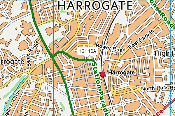 HG1 1DA map - OS VectorMap District (Ordnance Survey)