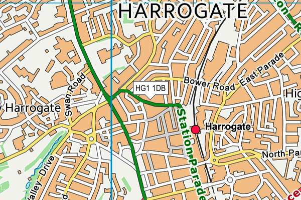 HG1 1DB map - OS VectorMap District (Ordnance Survey)