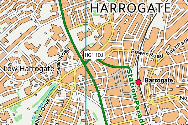 HG1 1DJ map - OS VectorMap District (Ordnance Survey)