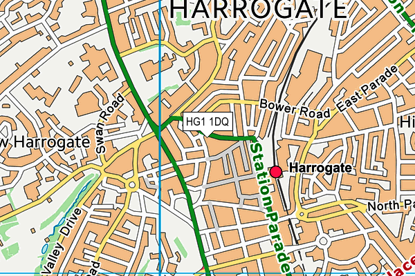 HG1 1DQ map - OS VectorMap District (Ordnance Survey)