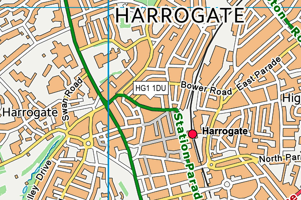 HG1 1DU map - OS VectorMap District (Ordnance Survey)