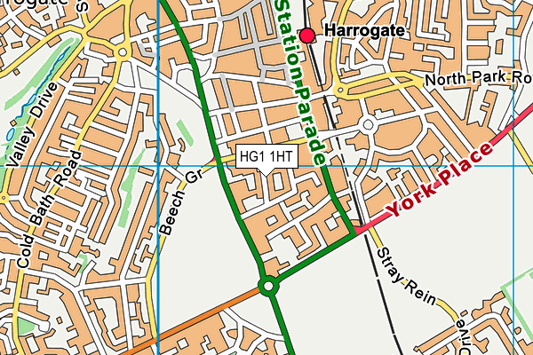 HG1 1HT map - OS VectorMap District (Ordnance Survey)