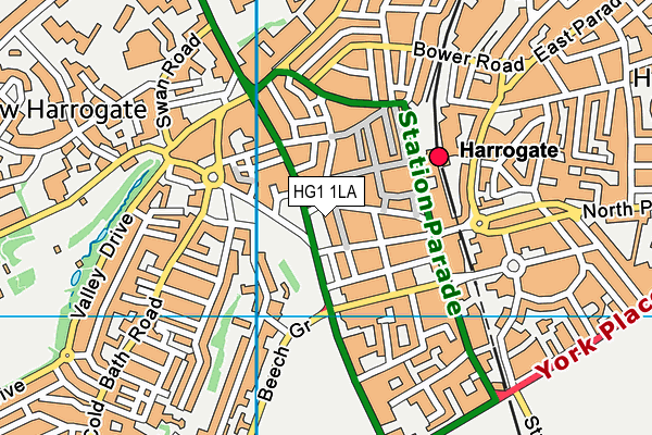 HG1 1LA map - OS VectorMap District (Ordnance Survey)