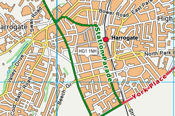 HG1 1NH map - OS VectorMap District (Ordnance Survey)