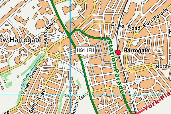 HG1 1PH map - OS VectorMap District (Ordnance Survey)