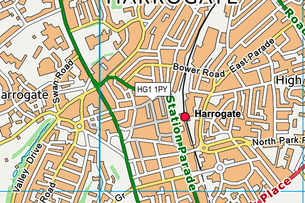 HG1 1PY map - OS VectorMap District (Ordnance Survey)