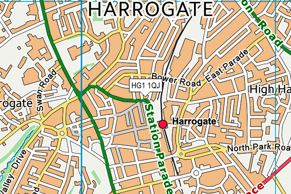 HG1 1QJ map - OS VectorMap District (Ordnance Survey)