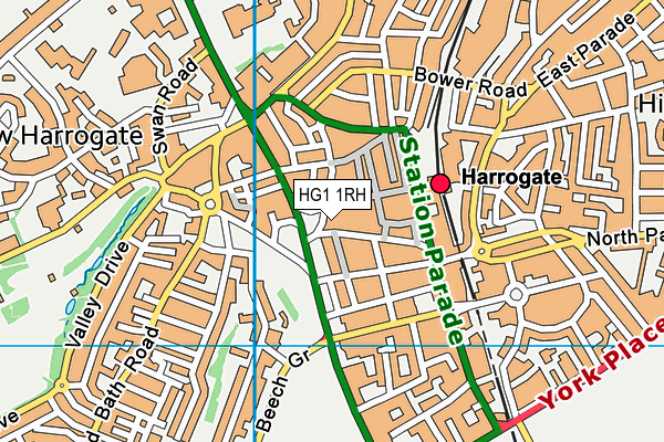 HG1 1RH map - OS VectorMap District (Ordnance Survey)