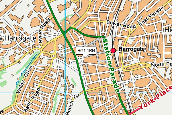 HG1 1RN map - OS VectorMap District (Ordnance Survey)