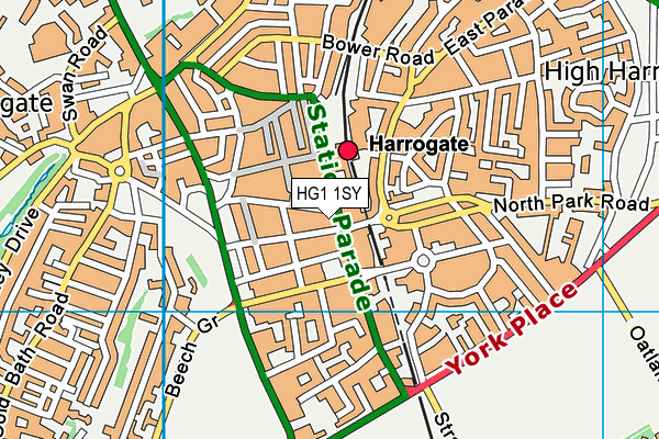 HG1 1SY map - OS VectorMap District (Ordnance Survey)