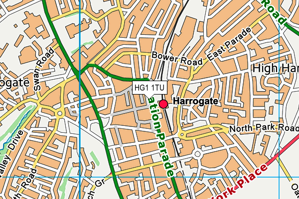 HG1 1TU map - OS VectorMap District (Ordnance Survey)