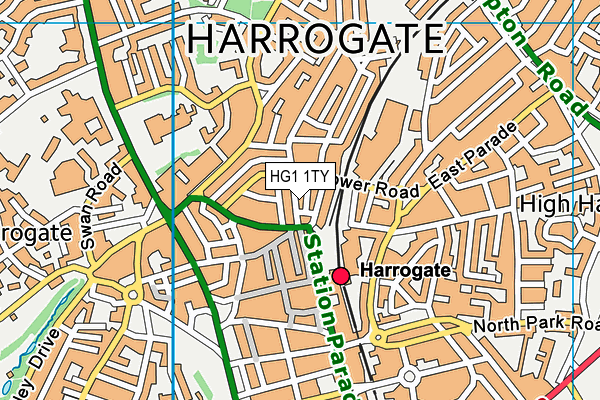 HG1 1TY map - OS VectorMap District (Ordnance Survey)
