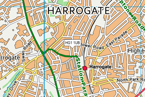 HG1 1UB map - OS VectorMap District (Ordnance Survey)