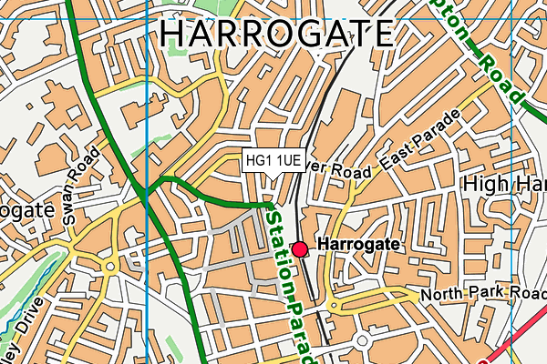 HG1 1UE map - OS VectorMap District (Ordnance Survey)