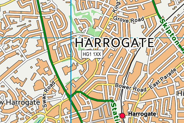 HG1 1XX map - OS VectorMap District (Ordnance Survey)