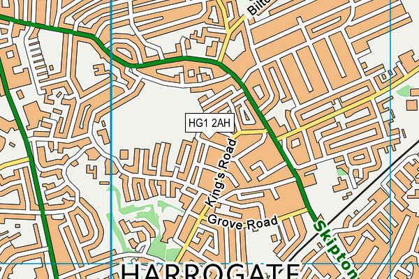 HG1 2AH map - OS VectorMap District (Ordnance Survey)