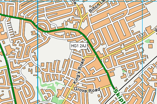 HG1 2AJ map - OS VectorMap District (Ordnance Survey)