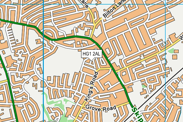 HG1 2AL map - OS VectorMap District (Ordnance Survey)